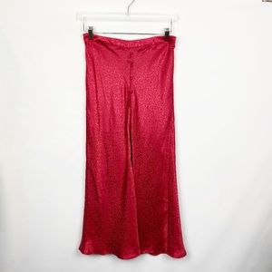 NSR Red Midi Skirt